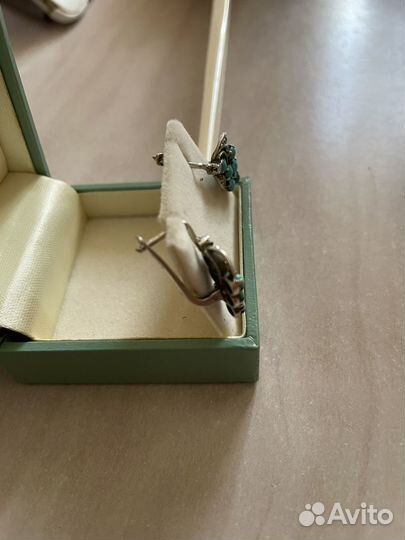 Винтажные серьги серебро с бирюзой