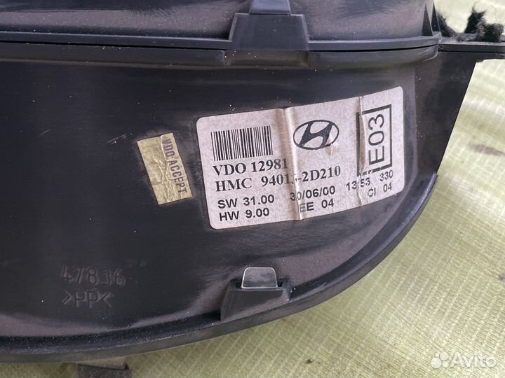 Панель приборов Hyundai Elantra hd