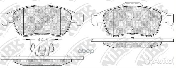 Колодки тормозные передние duster 2.0/1,5/1.6(H