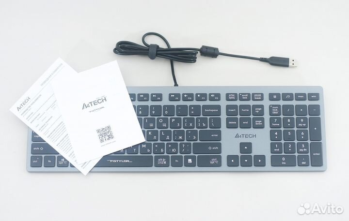 Клавиатура A4Tech FStyler FX60H с USB (2х) и подсв