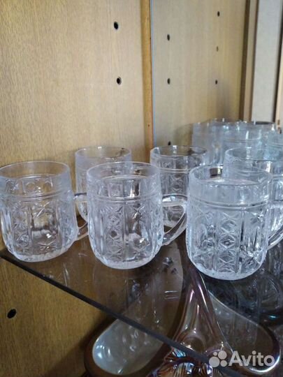 Набор хрустальных кружек дхз. 70-80-е годы СССР