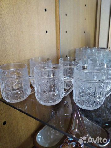 Набор хрустальных кружек дхз. 70-80-е годы СССР
