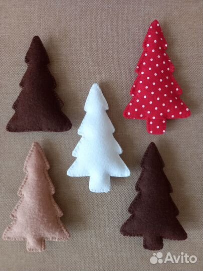 Ёлочки из фетра. Декор
