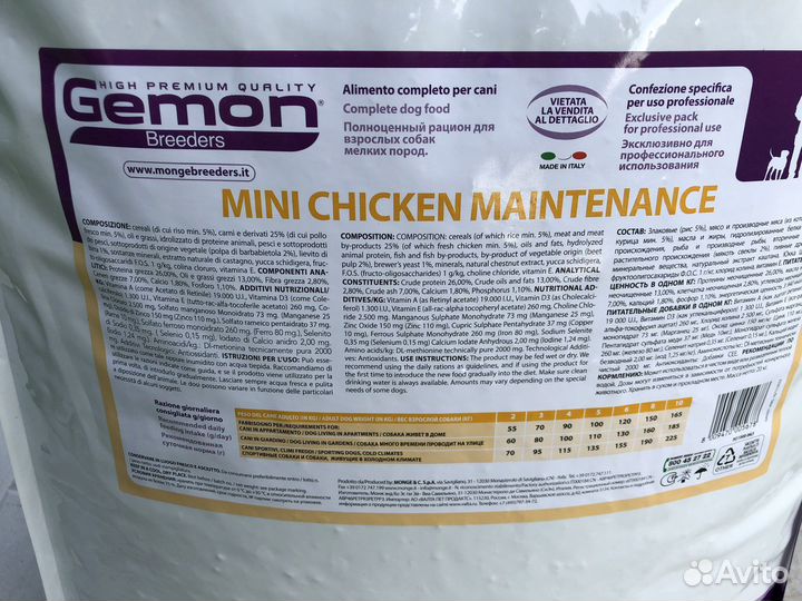 Корм для собак gemon