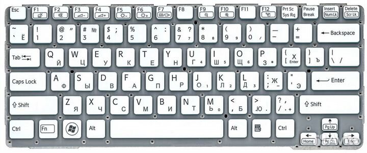 Клавиатура Sony vaio SVE14A1V1RB.RU3 серебристая