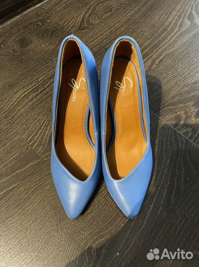 Туфли лодочки синие