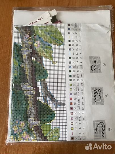 Остатки набора для вышивания Риолис Наразлучники