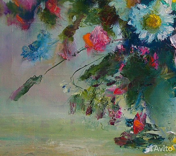 Картина маслом. Букет цветов
