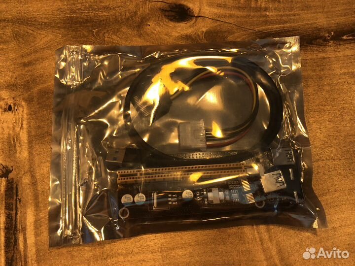 Райзер для видеокарт майнинг PCI-E SATA molex 6pin