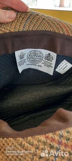 Шляпа фирмы Lock&Co Hatters размер L 59