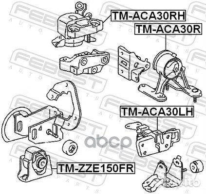 Подушка двигателя задняя tmaca30R Febest