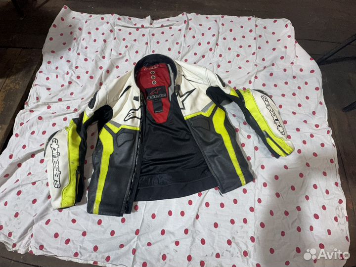 Мотокуртка кожаная alpinestars (телячья кожа)
