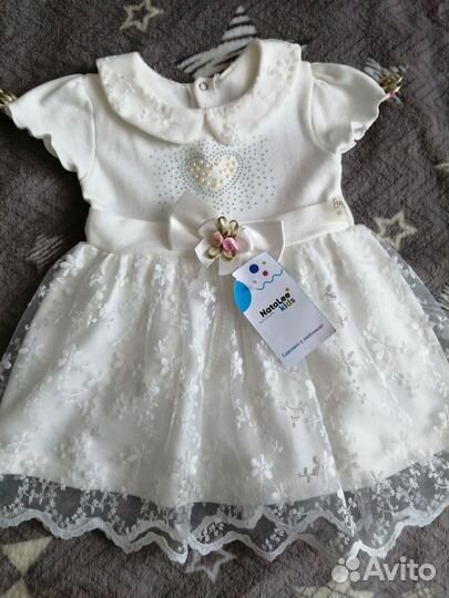 Платье для девочки 74 80 на годик (торг)