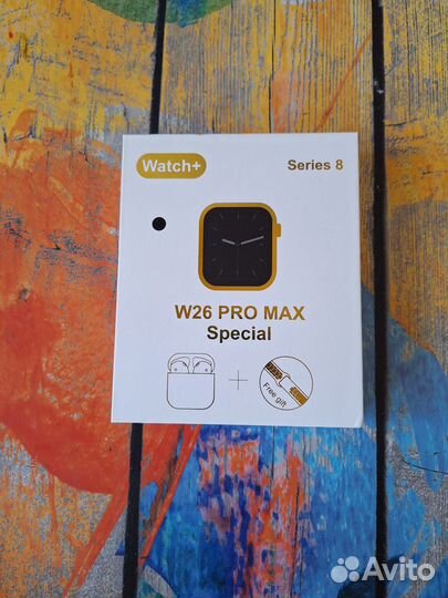 Подарочный набор смарт часы и наушники W26 PRO MAX