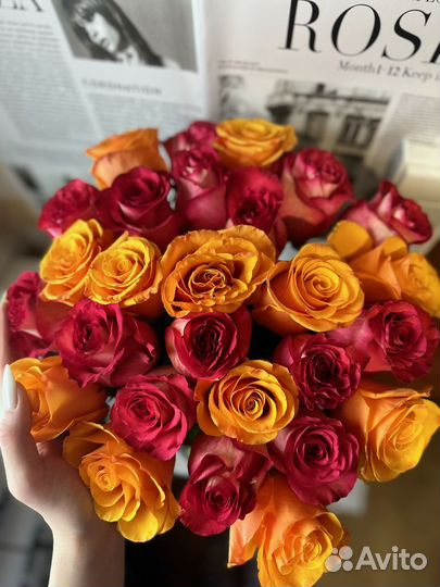 Букеты из живых роз в наличии