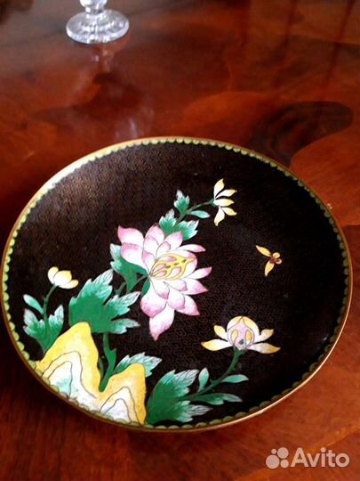 Тарелка клуазоне(перегородчатая эмаль) Китай,60-е