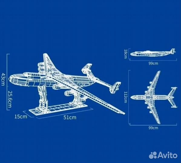 Конструктор Jie Star большой самолет AN-225 Мрия