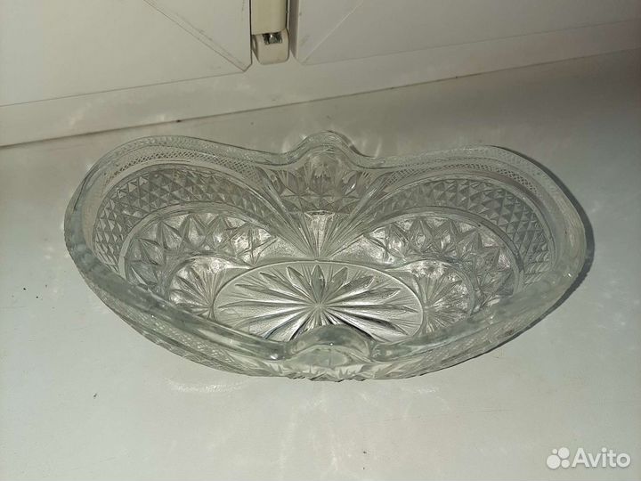 Хрустальная ладья-Конфетница