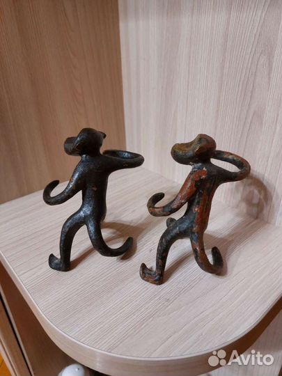 Статуэтки обезьянки,бронза. СССР