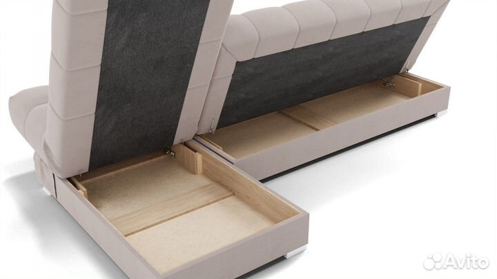 Диван угловой Фиеста-2 ножки хром горизонтальные