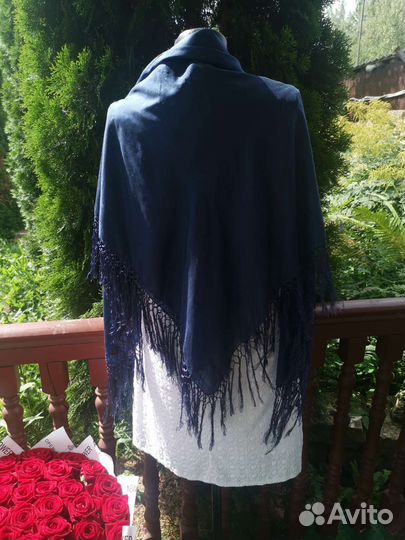 Платок шаль дикий шёлк натуральный