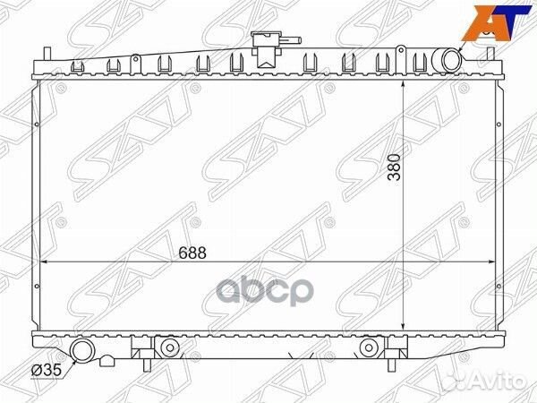 Радиатор Nissan Bluebird 91-95 NS0003-13 Sat