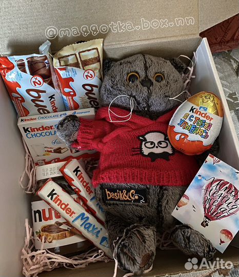 Подарок кот киндер