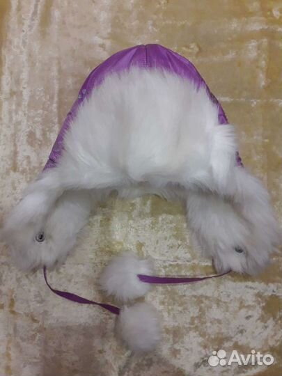 Шапка шлем для девочки зимняя