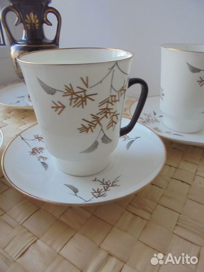 Наб 2 чайн пар Антиквар Костян фарфор СССР лфз
