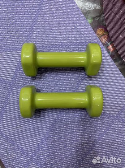 Гантели для фитнеса винил 1 кг