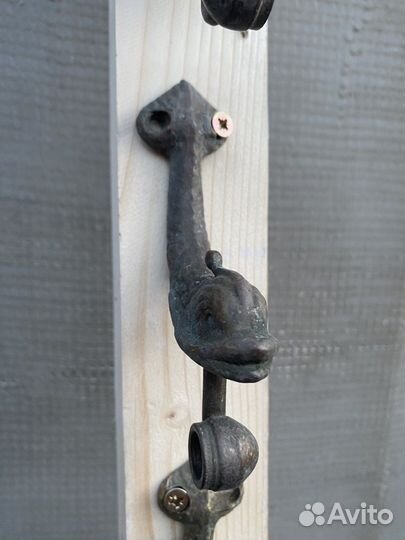 Держатель для полотенец латунные рыбки винтаж