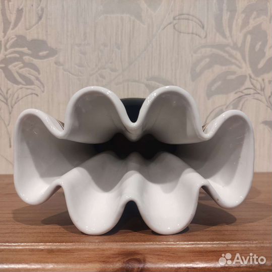 Лфз фарфор СССР, декоративная Ваза веер