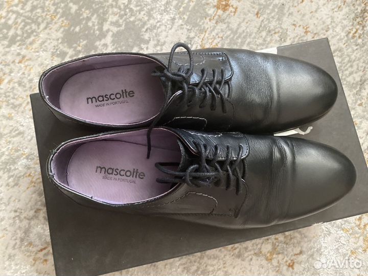 Туфли мужские кожаные черные Mascotte, 42 размер