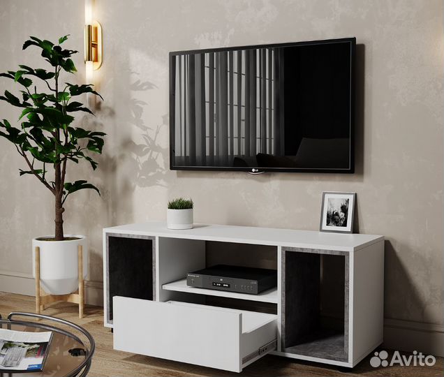 Тумба под тв новая как икея белая минимализм