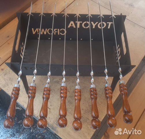 Разборный мангал с комплектом шампуров