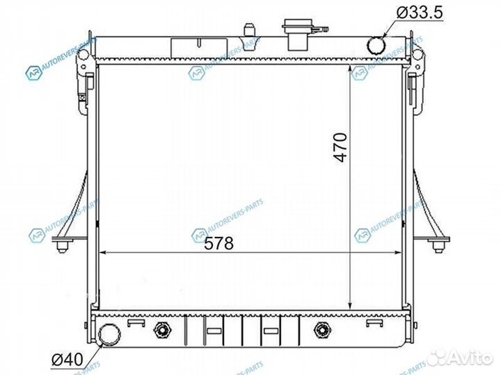 HM0001 Радиатор hummer H3 06
