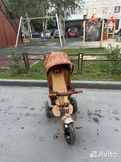 Велосипед коляска трехколесный с ручкой