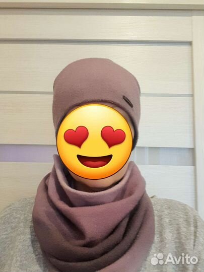 Комплект шапка и снуд женский