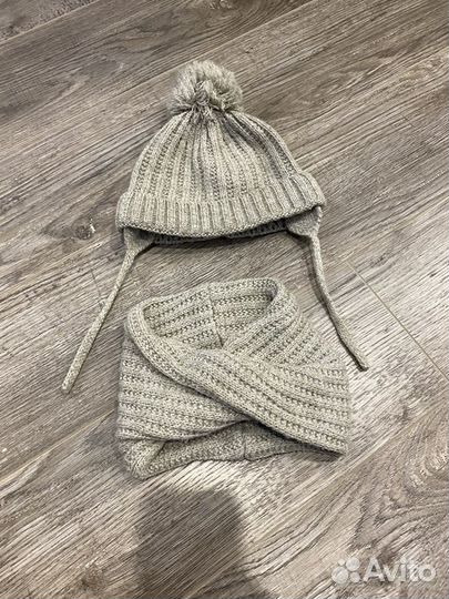 Комлект шапка и снуд детские