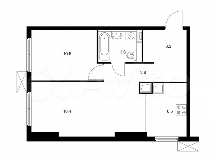 2-к. квартира, 48,1 м², 31/33 эт.