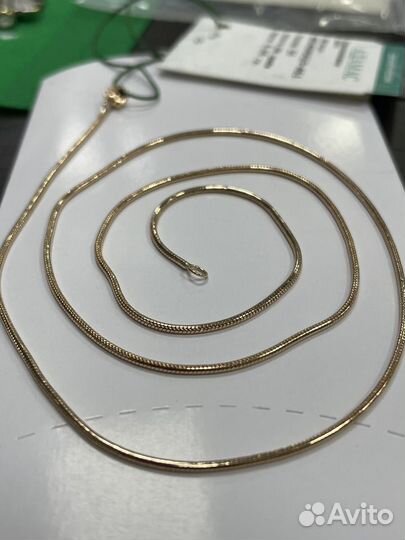 Новая золотая цепь Снейк 585 размер -50 см