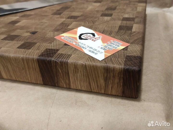 Разделочная доска торцевая- дуб