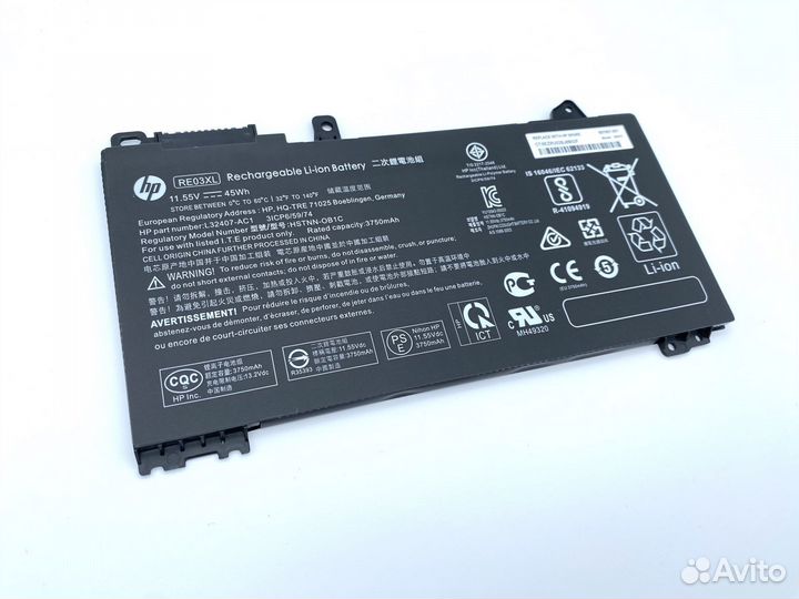Аккумулятор (батарея) для ноутбука HP re03xl