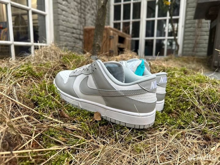 Кроссовки nike dunk low grey fog