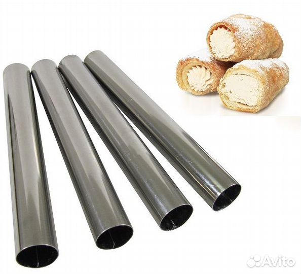 Формы для выпекания трубочек 4шт с мешком для крем