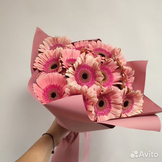 Букет из разноцветных гербер 13 шт