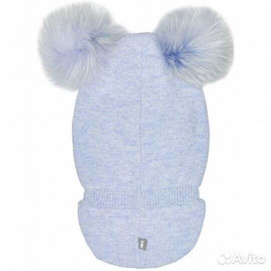 Шапка-шлем gulliver для девочки (голубая)