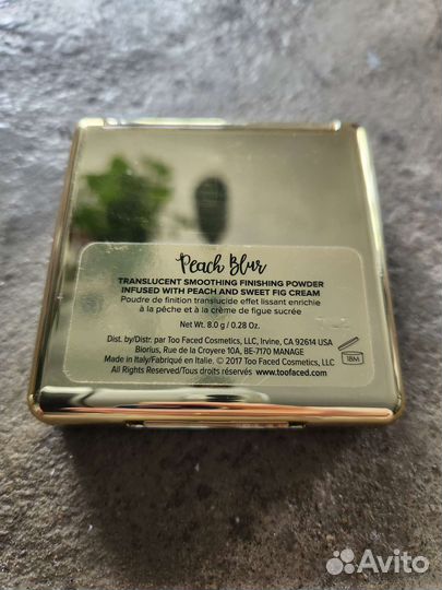 Too faced peach blur пудра
