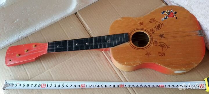 Гитара детская укулеле 4 струны СССР Игрушка 50см