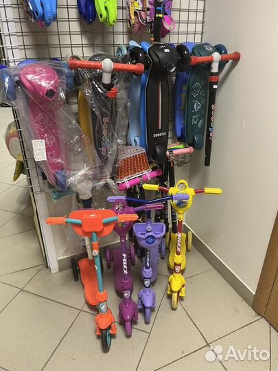 Самокат 3-х колесный детский (светящиеся колеса)